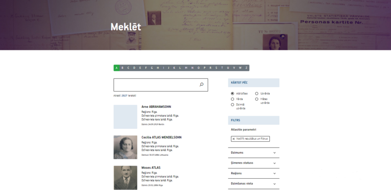 LU Jūdaikas studiju centra tiešsaistes datubāzei „Ebreji Latvijā 1941–1945. Vārdi un likteņi” jauna versija