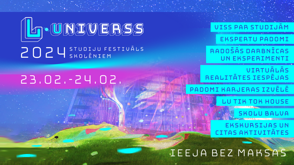 LU studiju festivāls L-Universs Festivāla L-Universs reklāmas afiša