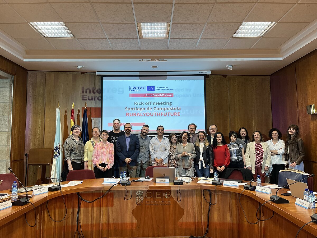 Projekta “Rural Youth Future” atklāšanas sanāksme 2023.gada 3.–4. maijā Santjago de Kompostelā, Spānijā.